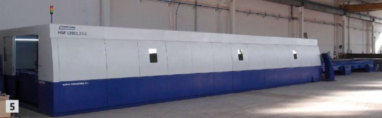 5 MSF machine with a work area of 12x2,5 m, customer Caccin (Italy)